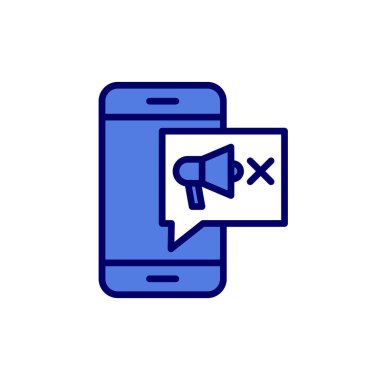 cep telefonu simgesi vektörü. İnce çizgi işareti. izole edilmiş sınır sembolü çizimi