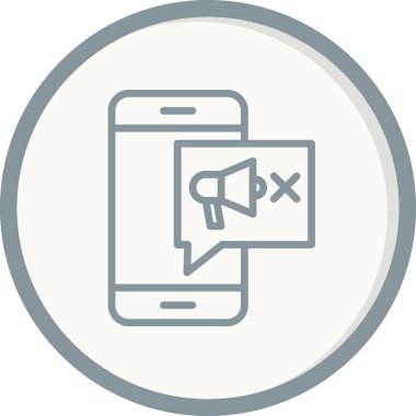 Cep telefonu engelleme simgesi, vektör illüstrasyonu