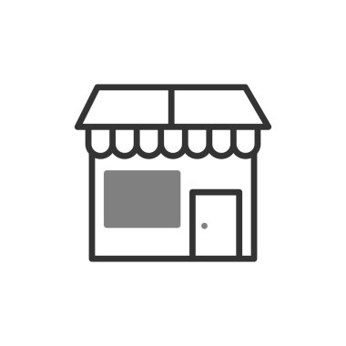 mağaza simgesi vektörü web ve mobil uygulama tasarımınız için beyaz arkaplanda izole edildi, logo konseptini kaydet