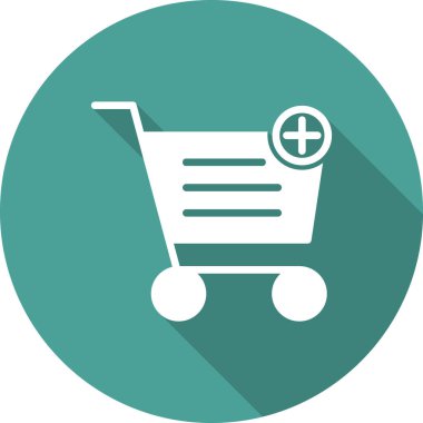 Alışveriş arabası simgesi, vektör illüstrasyonu