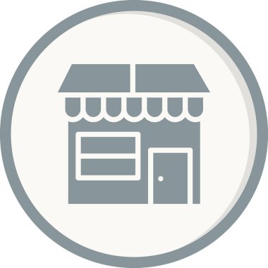 Dükkan. Web simgesi basit illüstrasyon
