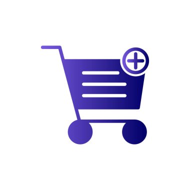 Alışveriş arabası ikon vektör illüstrasyonu