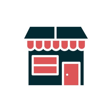 dükkan simgesi vektör illüstrasyonu