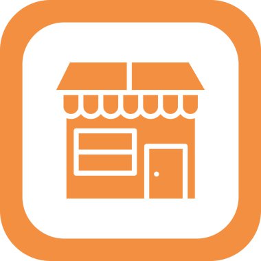 dükkan simgesi vektör illüstrasyonu