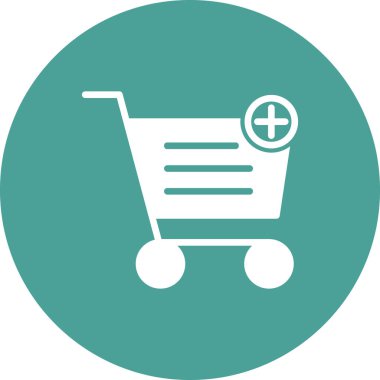 Alışveriş arabası simgesi, vektör illüstrasyonu