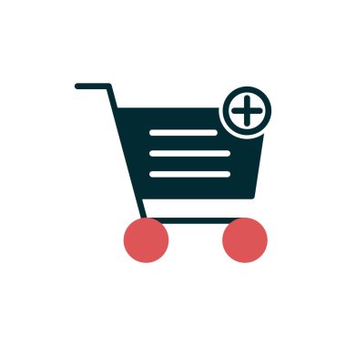 Alışveriş arabası ikon vektör illüstrasyonu