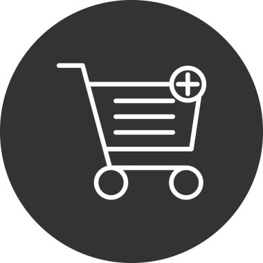 Alışveriş arabası simgesi, vektör illüstrasyonu