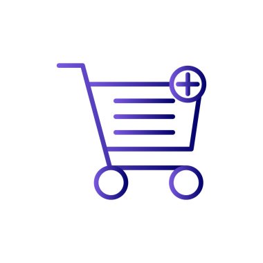 Alışveriş arabası ikon vektör illüstrasyonu