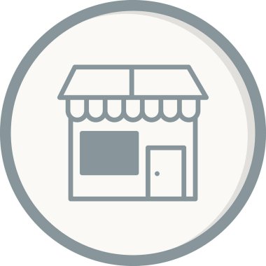 Dükkan. Web simgesi basit illüstrasyon