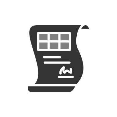 belge simgesi vektörü beyaz arkaplanda izole edildi, para şeffaf işareti