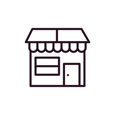 dükkan simgesi vektör illüstrasyonu