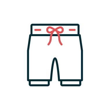 Pantalon simgesi vektörü beyaz arkaplanda izole edildi, gömlek şeffaf işareti, dış hat konsepti, doğrusal element tasarımı, logo