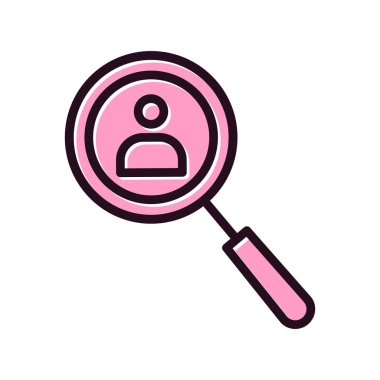 Arama simgesi vektörü. İnce çizgi işareti. izole edilmiş sınır sembolü çizimi