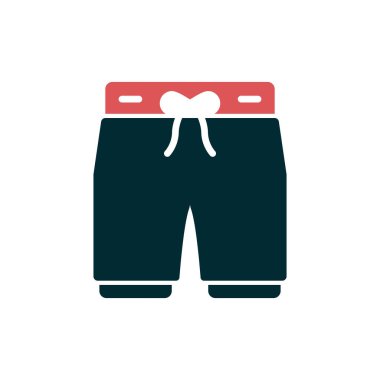 şort simgesi. Kıyafet vektör logosu ve düzenlenebilir felcin basit bir gösterimi