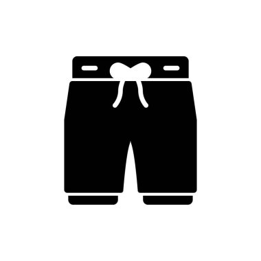 şort simgesi. Kıyafet vektör logosu ve düzenlenebilir felcin basit bir gösterimi