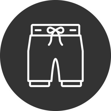 İnsan şort simgesinin vektör illüstrasyonu