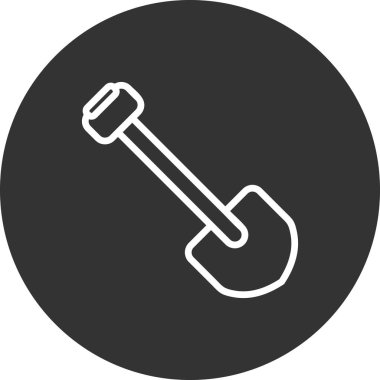 Kürek simgesi, vektör illüstrasyonu