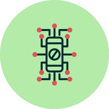 Cep telefonu simgesi, vektör illüstrasyonu