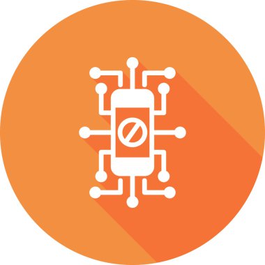 Cep telefonu simgesi, vektör illüstrasyonu