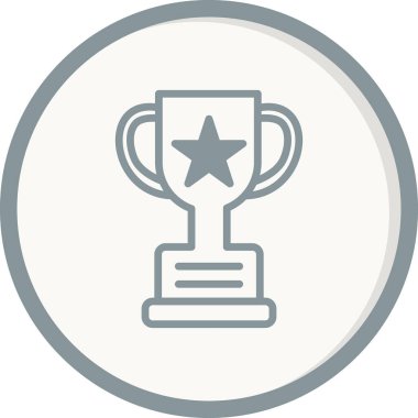 Kupa ödülü kupa ikonu tasarımı, vektör illüstrasyonu