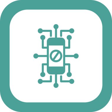 Cep telefonu simgesi, vektör illüstrasyonu