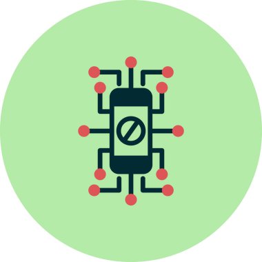 Cep telefonu simgesi, vektör illüstrasyonu