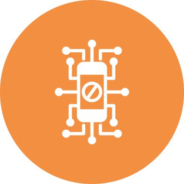 Cep telefonu simgesi, vektör illüstrasyonu