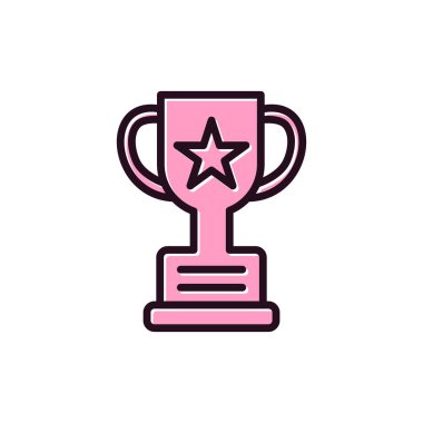 Kupa ödülü kupa ikonu tasarımı, vektör illüstrasyonu