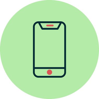 Cep telefonu simgesi, vektör illüstrasyonu