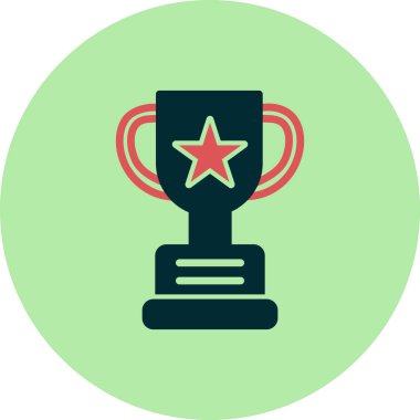 ödül kupa simgesi, vektör illüstrasyonu