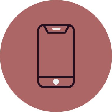 Cep telefonu simgesinin vektör illüstrasyonu