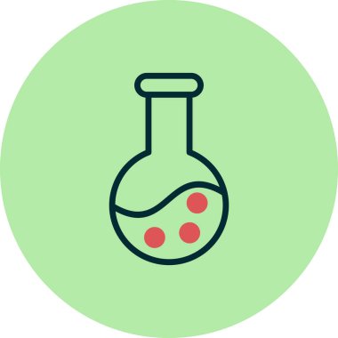 Beaker simgesi, vektör illüstrasyonu