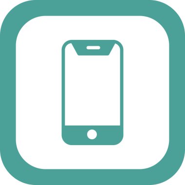 Cep telefonu simgesi, vektör illüstrasyonu