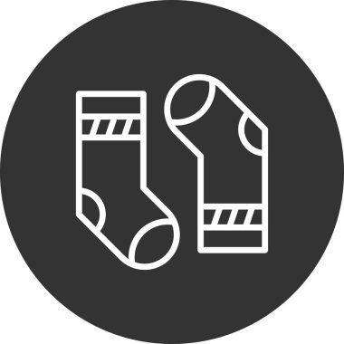 çoraplar web simgesi vektör illüstrasyonu
