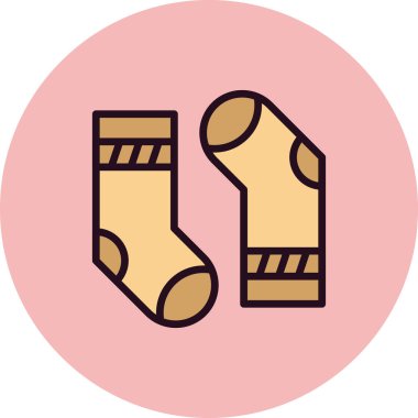 çoraplar web simgesi vektör illüstrasyonu