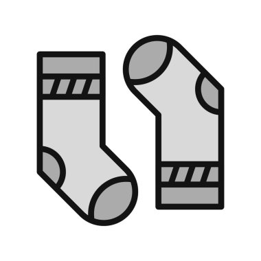 çoraplar web simgesi vektör illüstrasyonu