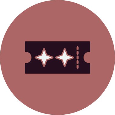 bilet ikonu vektör illüstrasyonu