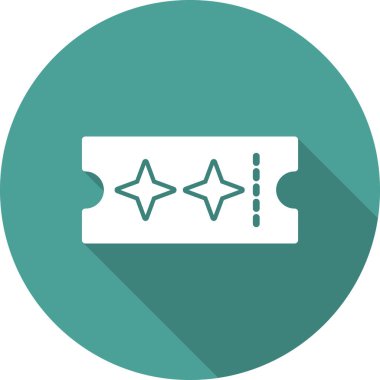 bilet ikonu vektör illüstrasyonu