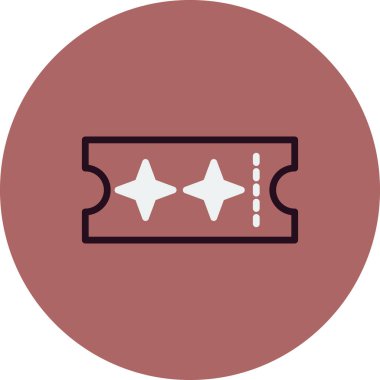 bilet ikonu vektör illüstrasyonu