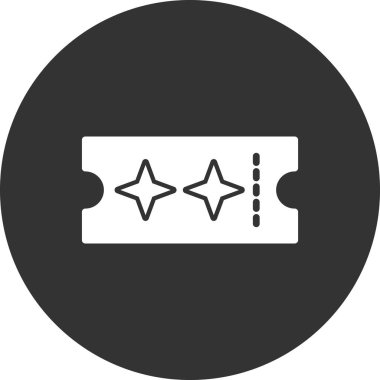 bilet ikonu vektör illüstrasyonu