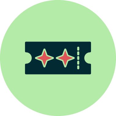 bilet ikonu vektör illüstrasyonu