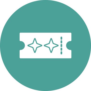 bilet ikonu vektör illüstrasyonu