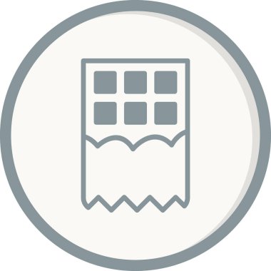 Çikolata simgesinin vektör illüstrasyonu