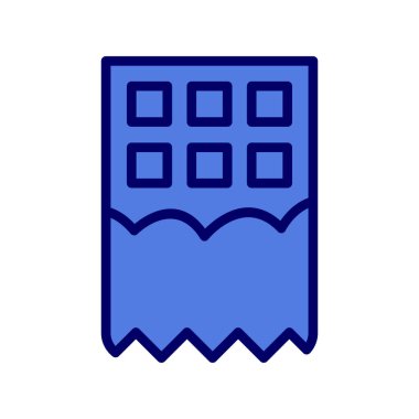 Çikolata ikonu vektörü. İnce çizgi işareti. İzole edilmiş kontür sembolü gösterimi 