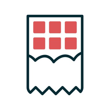 Çikolata simgesinin vektör illüstrasyonu