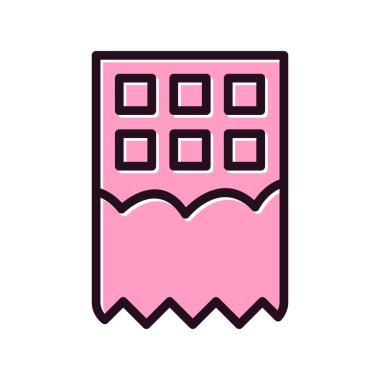 Çikolata simgesinin vektör illüstrasyonu