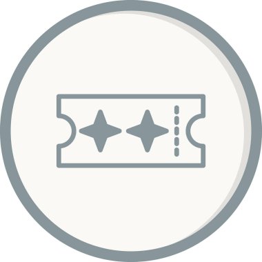 bilet ikonu vektör illüstrasyonu