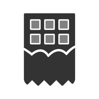 Çikolata ikonu vektörü. İnce çizgi işareti. İzole edilmiş kontür sembolü gösterimi 