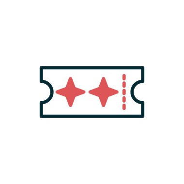 bilet ikonu vektör illüstrasyonu