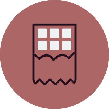 Çikolata ikonu vektörü. İnce çizgi işareti. İzole edilmiş kontür sembolü gösterimi 